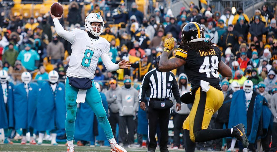 
                <strong>Platz 2: Miami Dolphins - Matt Moore</strong><br>
                Matt Moore zeigte in der vergangenen Saison, dass er sein Spiel stark verbessert hat. In seinen vier Spielen 2016 warf der Quarterback acht Touchdowns bei drei Interceptions und brachte insgesamt 55 seiner 87 Pässe an den Mann. Gute Voraussetzungen für das Jahr 2017, sollte Ryan Tannehill erneut verletzt ausfallen.
              