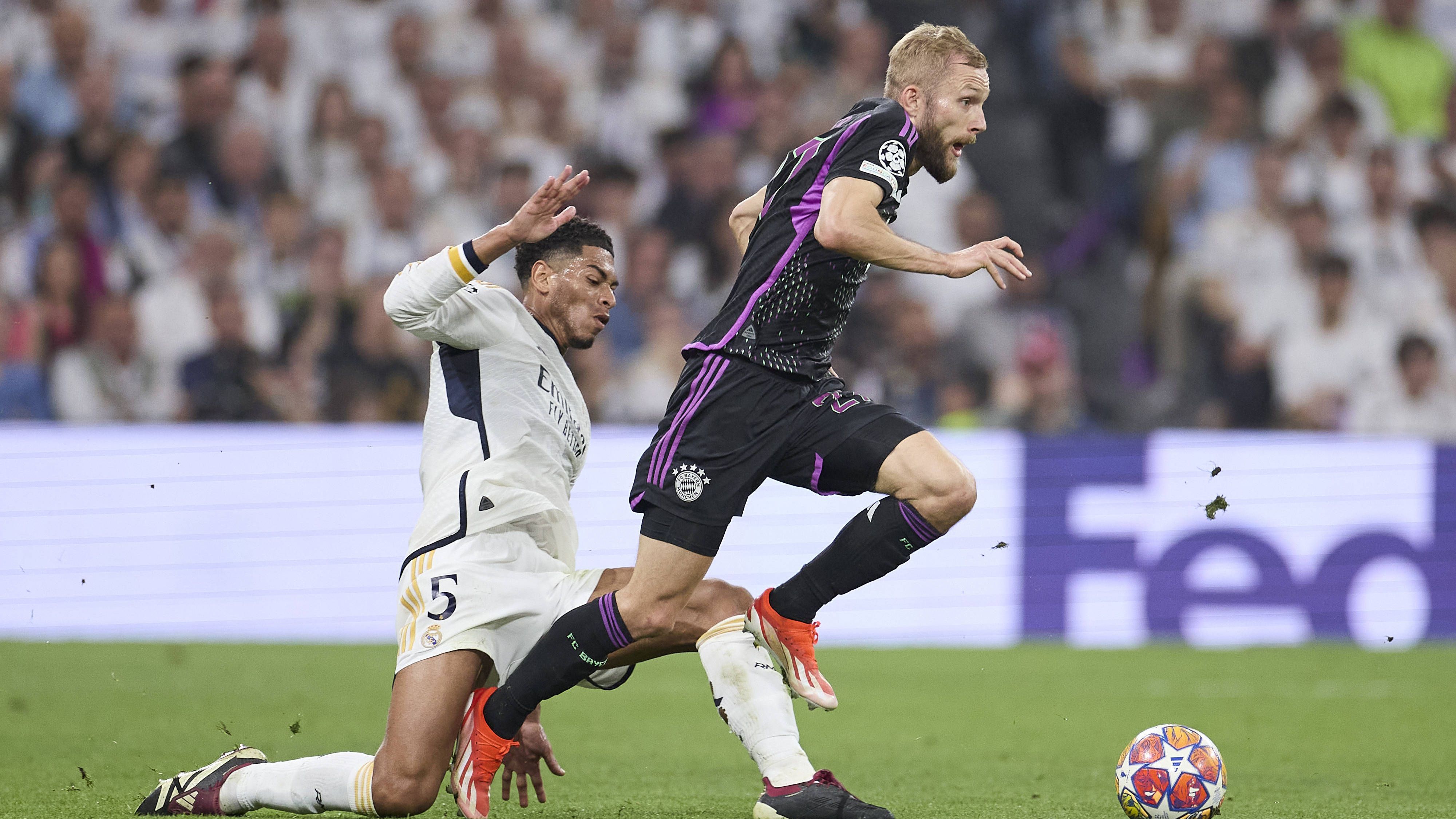 <strong>Konrad Laimer (FC Bayern</strong>)<br>Der Österreicher ist vom Start weg hellwach und bestätigt seinen Ruf als Kampfmaschine im Mittelfeld. Geht keinem Duell aus dem Weg und kann viele für sich entscheiden. In der zweiten Halbzeit aber mit deutlich mehr Problemen, Reals Spielfluss einzudämmen. <strong><em>ran</em></strong>-Note: 3