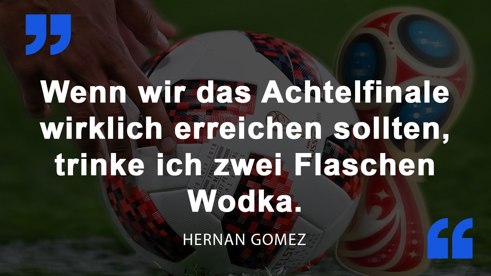 
                <strong>Hernan Gomez</strong><br>
                Panamas Nationaltrainer Hernan Gomez über das mögliche Weiterkommen in der WM-Gruppe mit Tunesien, Belgien und England.
              