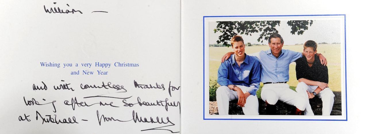 Weihnachtskarte von Prinz Charles mit William und Harry 1999