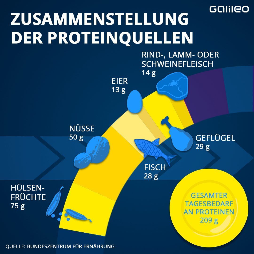 So viel Protein darfst du bei der Planetary Health Diet zu dir nehmen. 