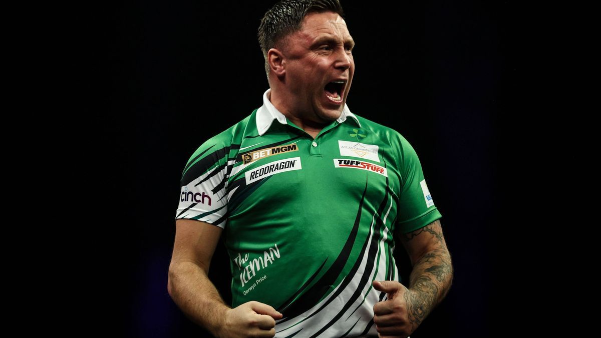 BetMGM Premier League Darts, 3Arena, Dublin 20 2 2025 Gerwyn Price celebrates after winning a leg Gerwyn Price celebrates after winning a leg 20 2 2025 PUBLICATIONxNOTxINxUKxIRLxFRAxNZL Copyright: ...