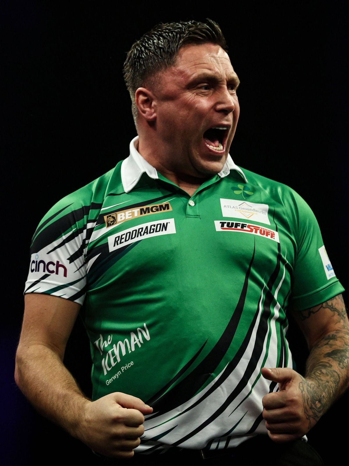 BetMGM Premier League Darts, 3Arena, Dublin 20 2 2025 Gerwyn Price celebrates after winning a leg Gerwyn Price celebrates after winning a leg 20 2 2025 PUBLICATIONxNOTxINxUKxIRLxFRAxNZL Copyright: ...