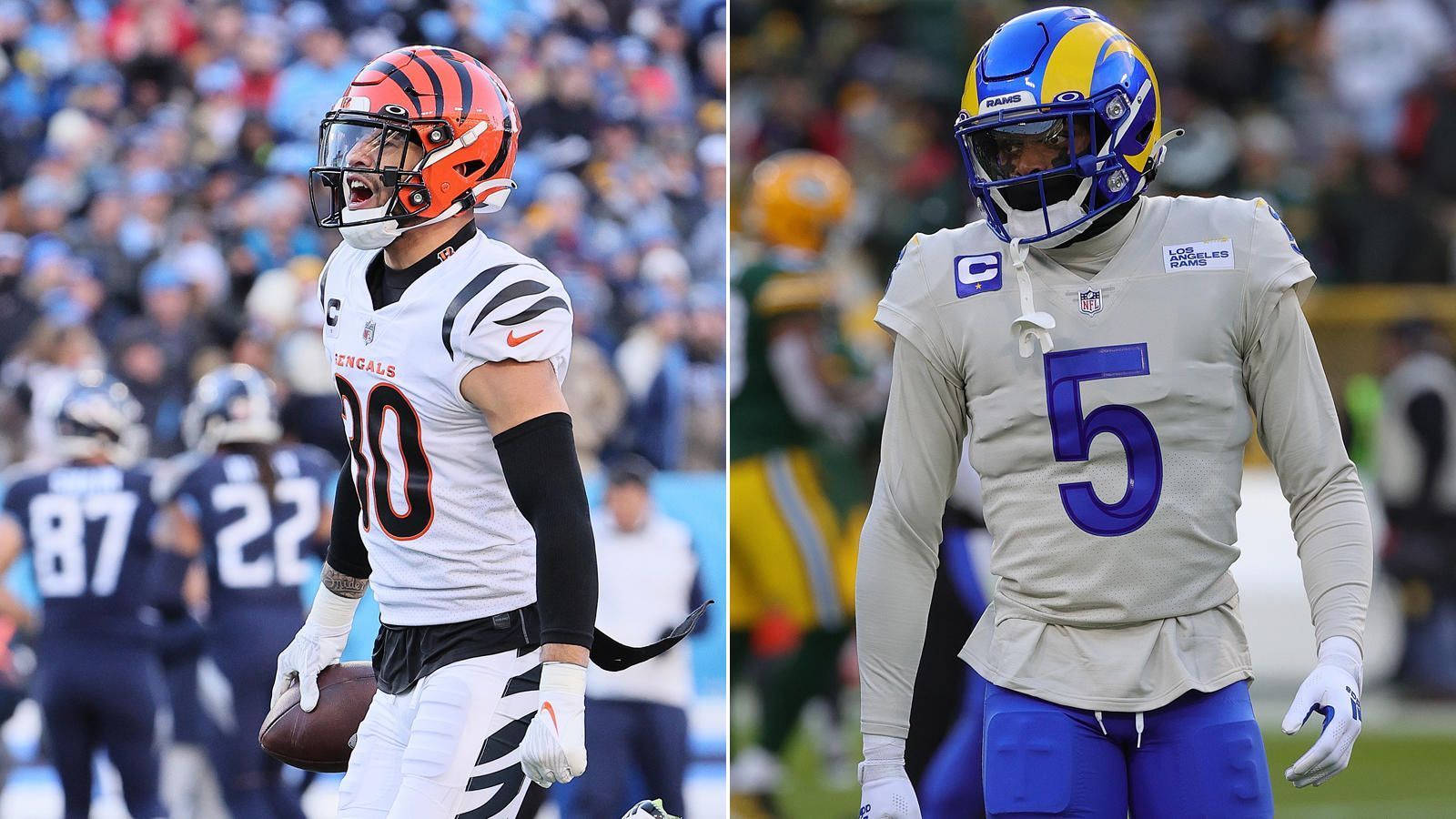 
                <strong>Passverteidigung</strong><br>
                Mit Jalen Ramsey stellen die Rams wohl den besten Cornerback der Liga. Nichtsdestotrotz müssen sich die Bengals hier nicht verstecken, gerade weil Cincinnati in der Breite besser aufgestellt ist. Chidobe Awuzie und Mike Hilton haben eine starke Saison gespielt, Jessie Bates und Vonn Bell bilden eins der besten Safety-Duos der gesamten NFL. Bei den Rams hatte Darious Williams hinter Ramsey zuletzt Probleme und das Safety-Duo um Nick Scott, Taylor Rapp und Eric Weddle ist maximal durchschnittlich - 5:3 Rams.
              