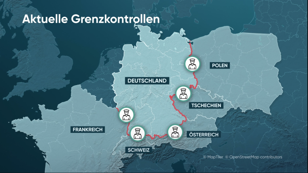 Hier werden Autofahrer:innen aktuell an der Grenze kontrolliert.