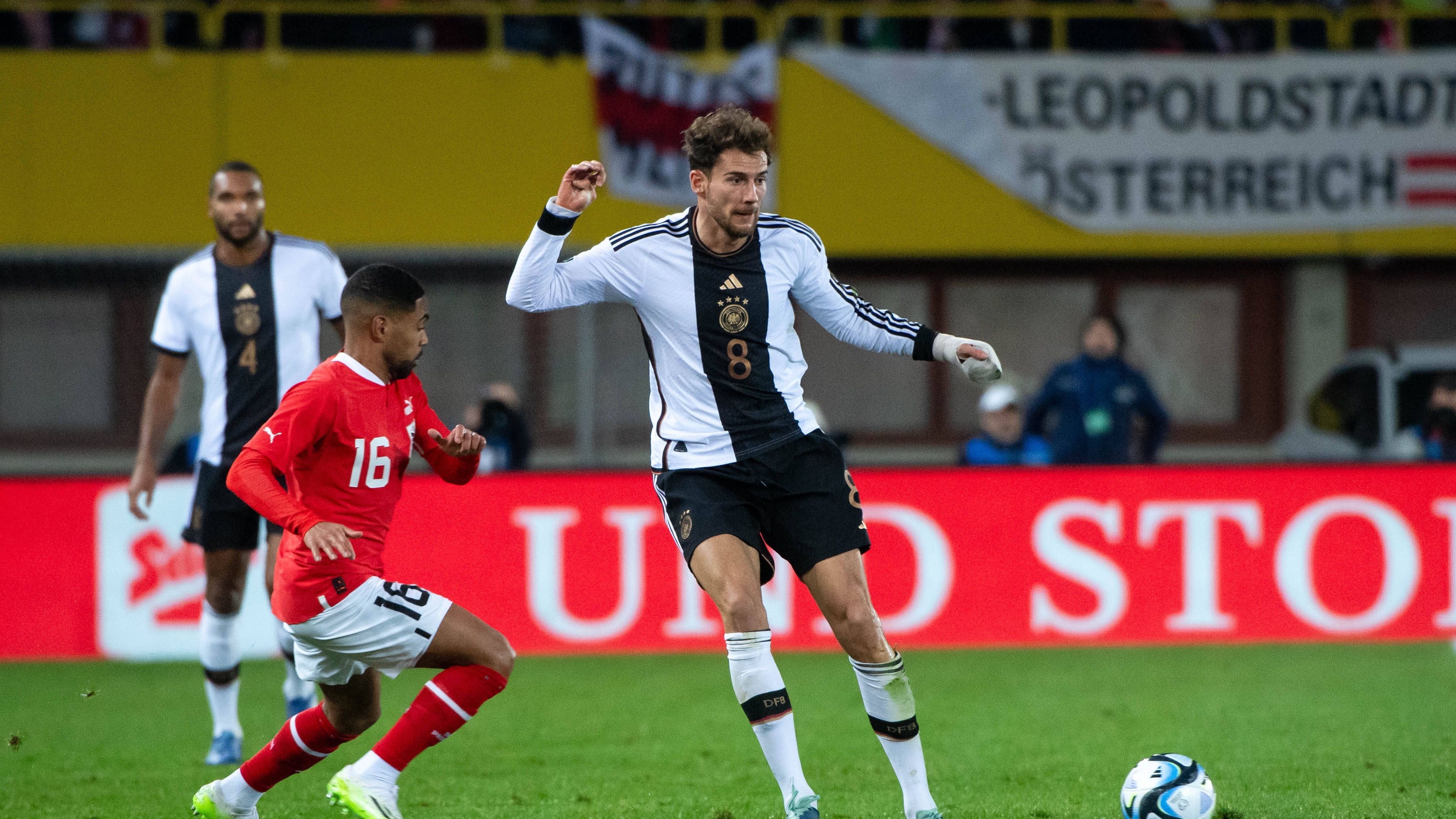 <strong>Mittelfeld: Leon Goretzka</strong><br>Letztes Länderspiel: am 21.11.2023 gegen Österreich<br>Verein: FC Bayern München