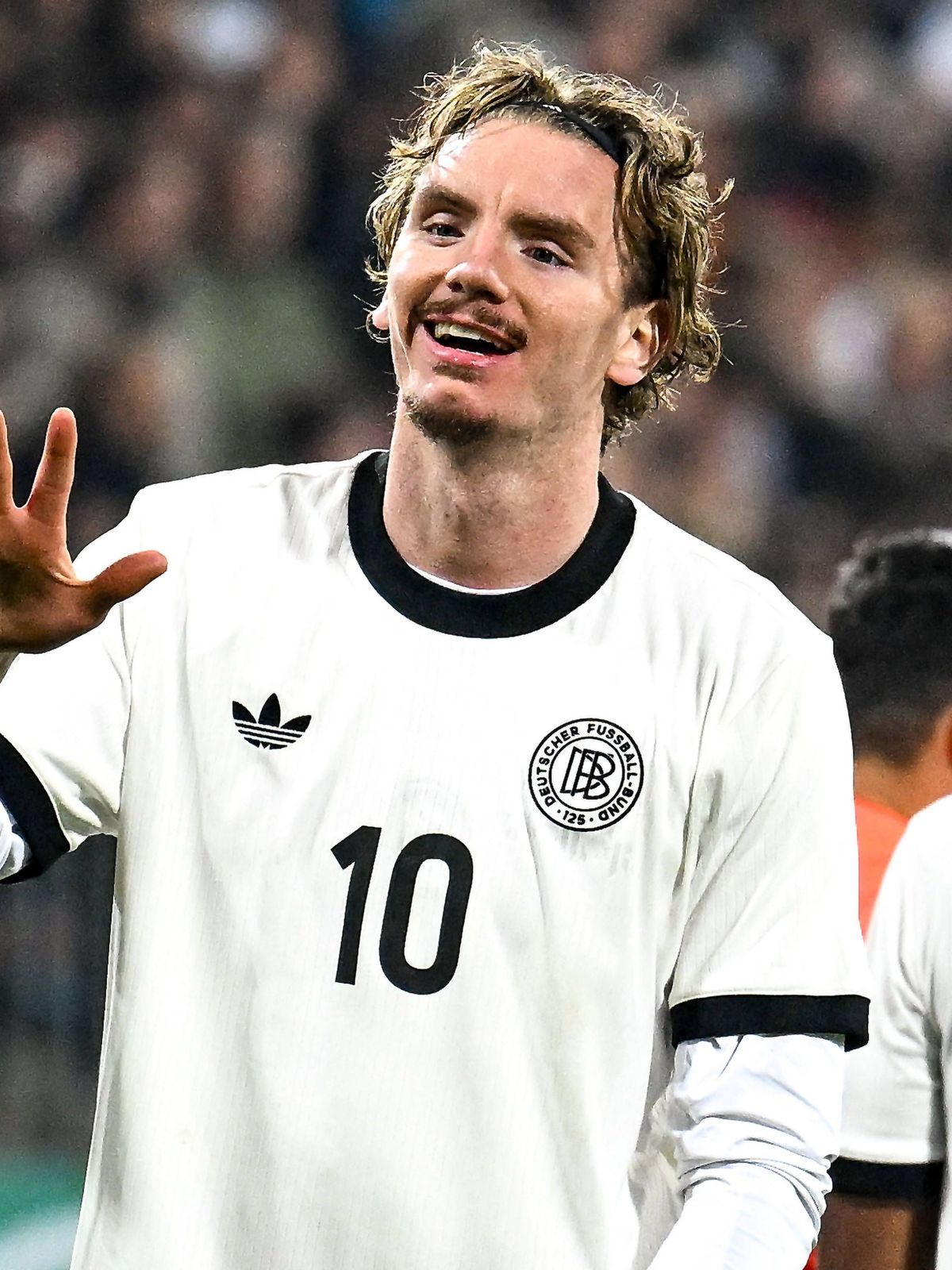 Nick Woltemade (Deutschland, 10) bejubelt das Tor zum 3:1, GER, Deutschland (GER) vs Spanien (ESP), Fussball, Laenderspiel U21, U 21 25.03.2025. GER, Deutschland (GER) vs Spanien (ESP), Fussball, L...