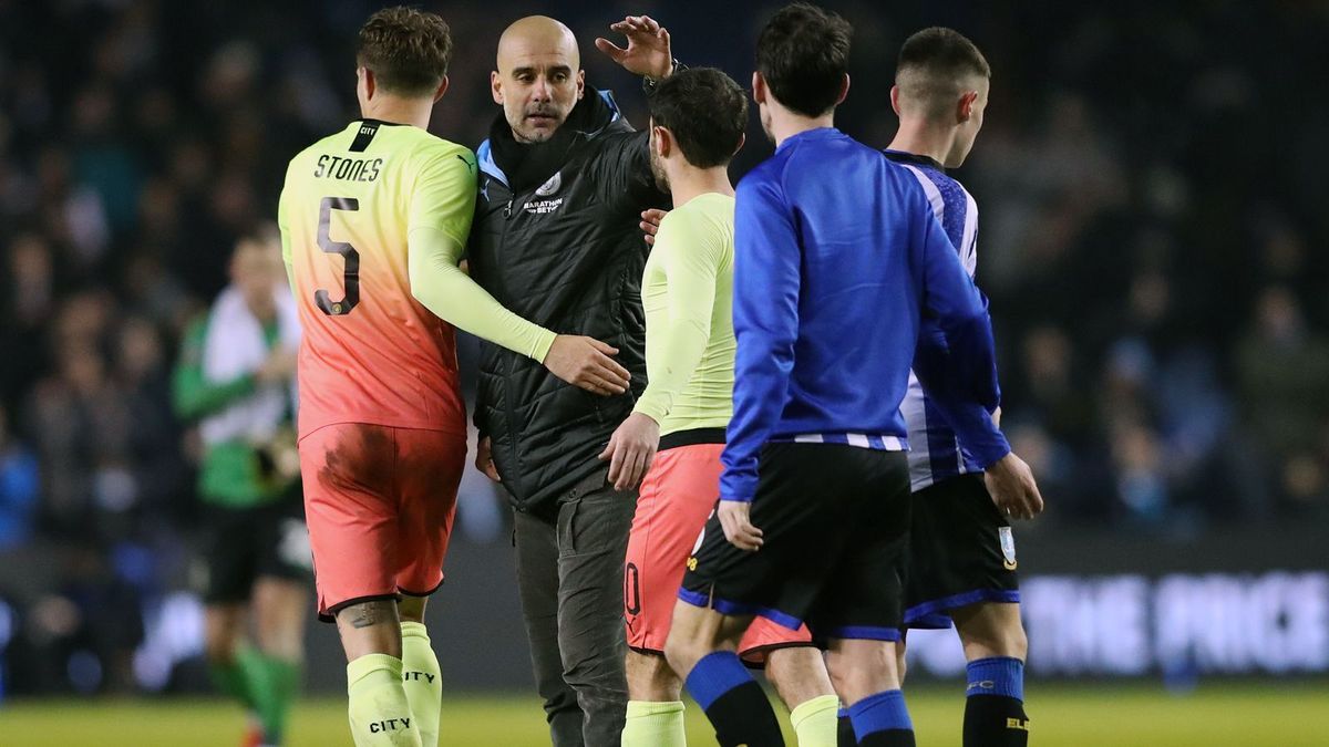 ManCity-Trainer Pep Guardiola jubelt