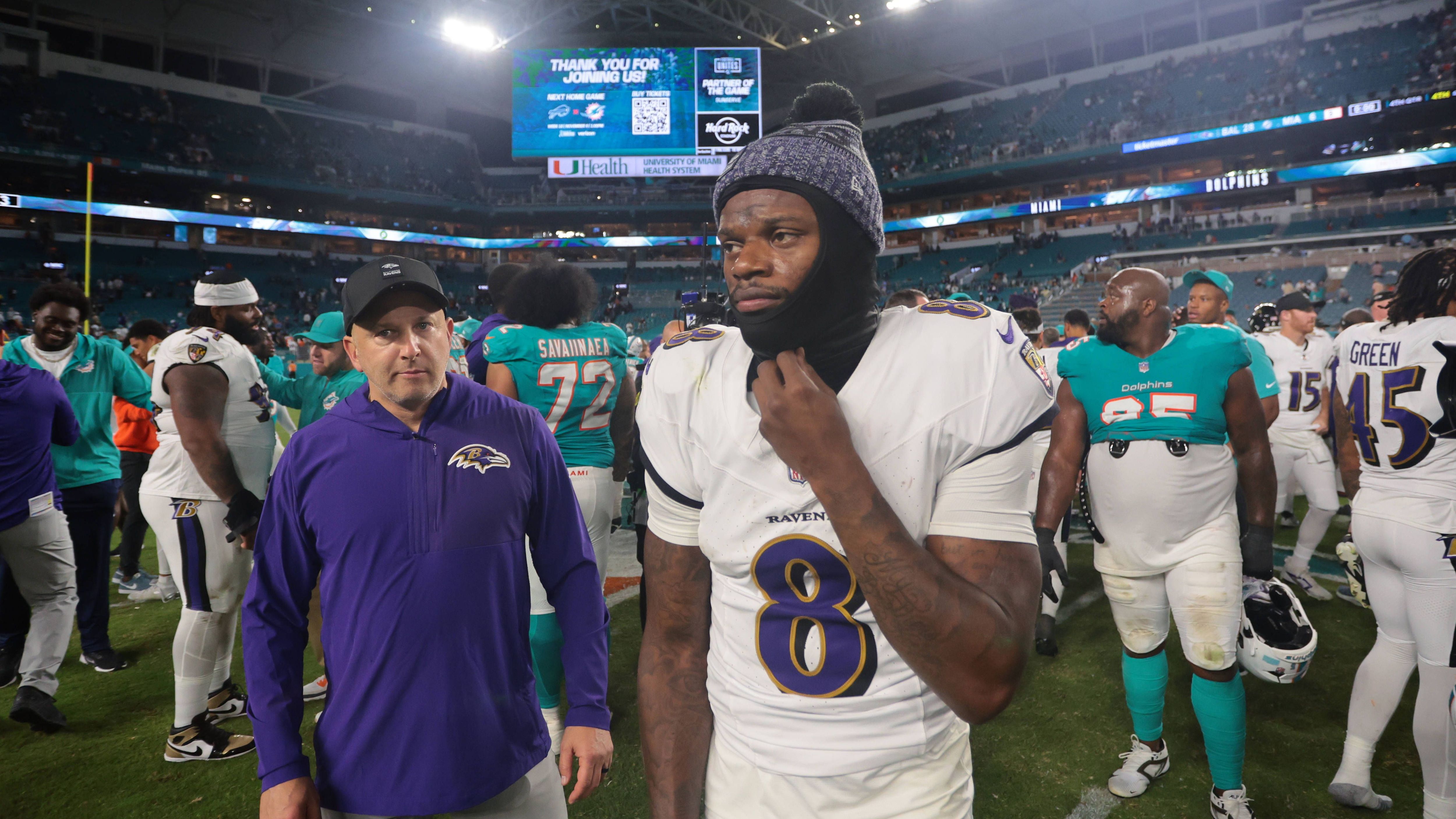 <strong>Baltimore Ravens</strong><br>• Starter:&nbsp;Lamar Jackson (im Bild)<br>• Backup: Tyler Huntley, Cooper Rush