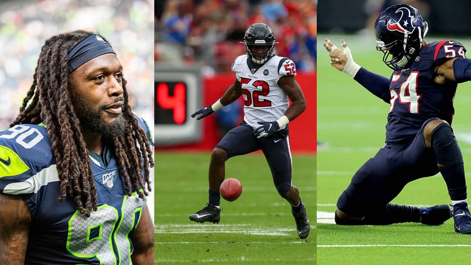 
                <strong>1. September 2019: Trade mit den Seattle Seahawks – LB Jacob Martin, OLB Barkevious Mingo, Rd3 Pick 2020 gegen DE Jadeveon Clowney</strong><br>
                Ein "Blockbuster", wie es viele Experten damals nannten. Ein ehemaliger Nummer-Eins-Pick wird mehr oder weniger verscherbelt. Zwar war Jadeveon Clowney zu Beginn seiner Zeit verletzungsanfällig, aber für einen Elite-Defense-Line-Spieler (über 20 Sacks und über 50 Tackles für Raumverlust in den drei Spielzeiten zuvor), zwei Backup-Verteidiger und einen mittelmäßigen Draft Pick zu erhalten? Da weiß wahrscheinlich nur Bill O'Brien, was er sich dabei gedacht hat. Für die Seahawks auf jeden Fall ein Schnäppchen.
              
