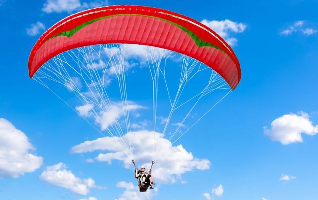 Beim Gleitschirmfliegen frei wie der Wind