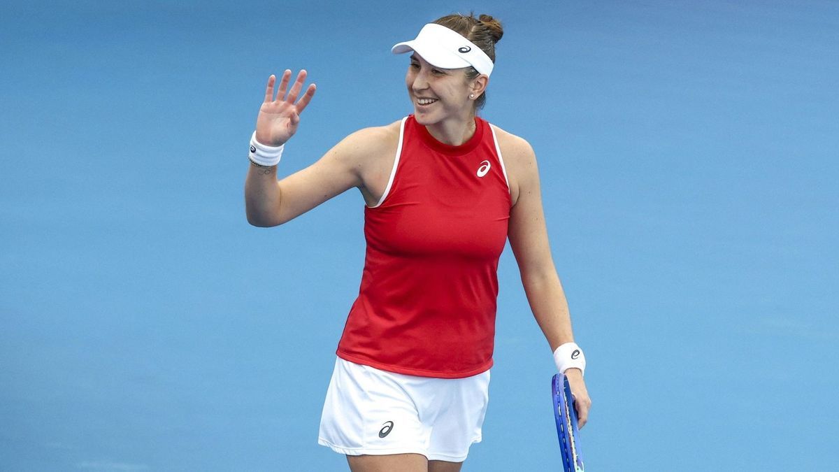 Belinda Bencic freut sich über den Sieg