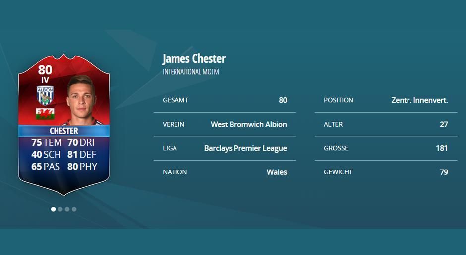 
                <strong>James Chester (Wales): Stärke 80</strong><br>
                James Chester (Wales): Stärke 80
              