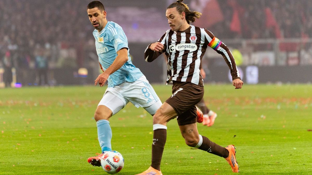 St. Pauli und Union lieferten sich viele Zweikämpfe