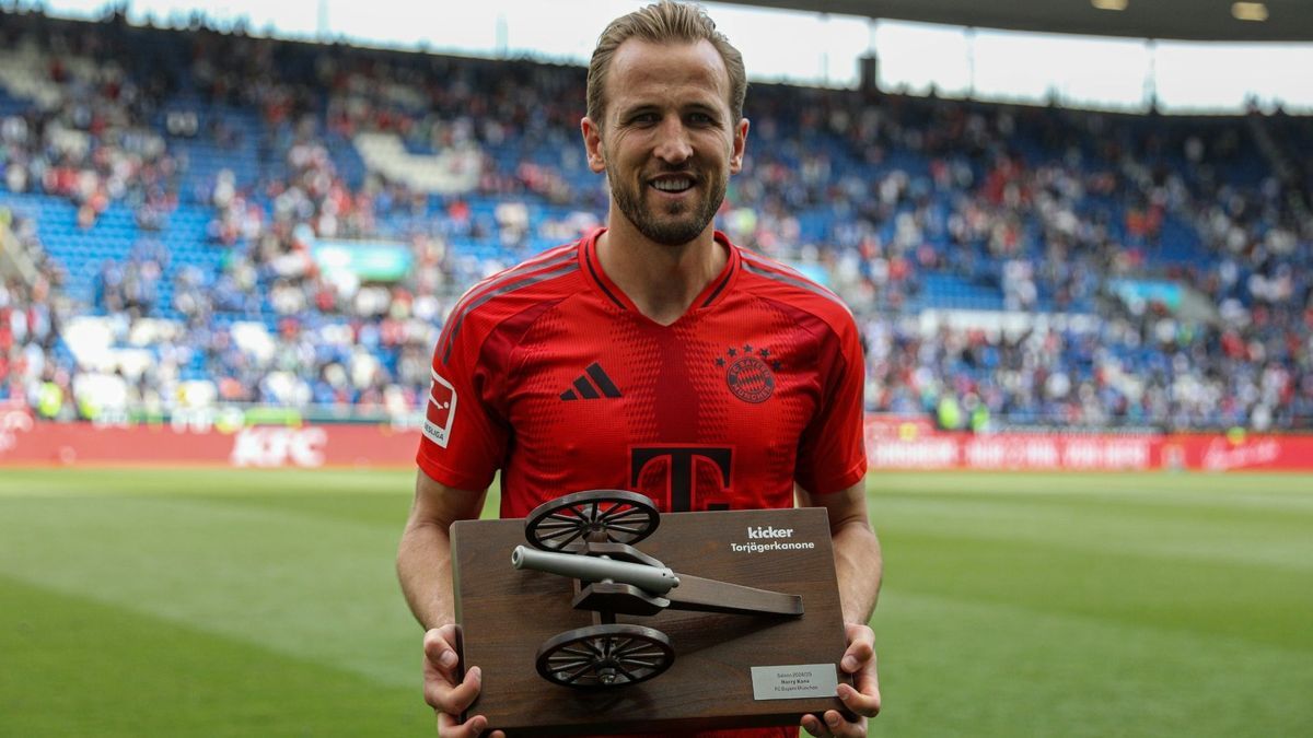 Harry Kane mit der Torjägerkanone