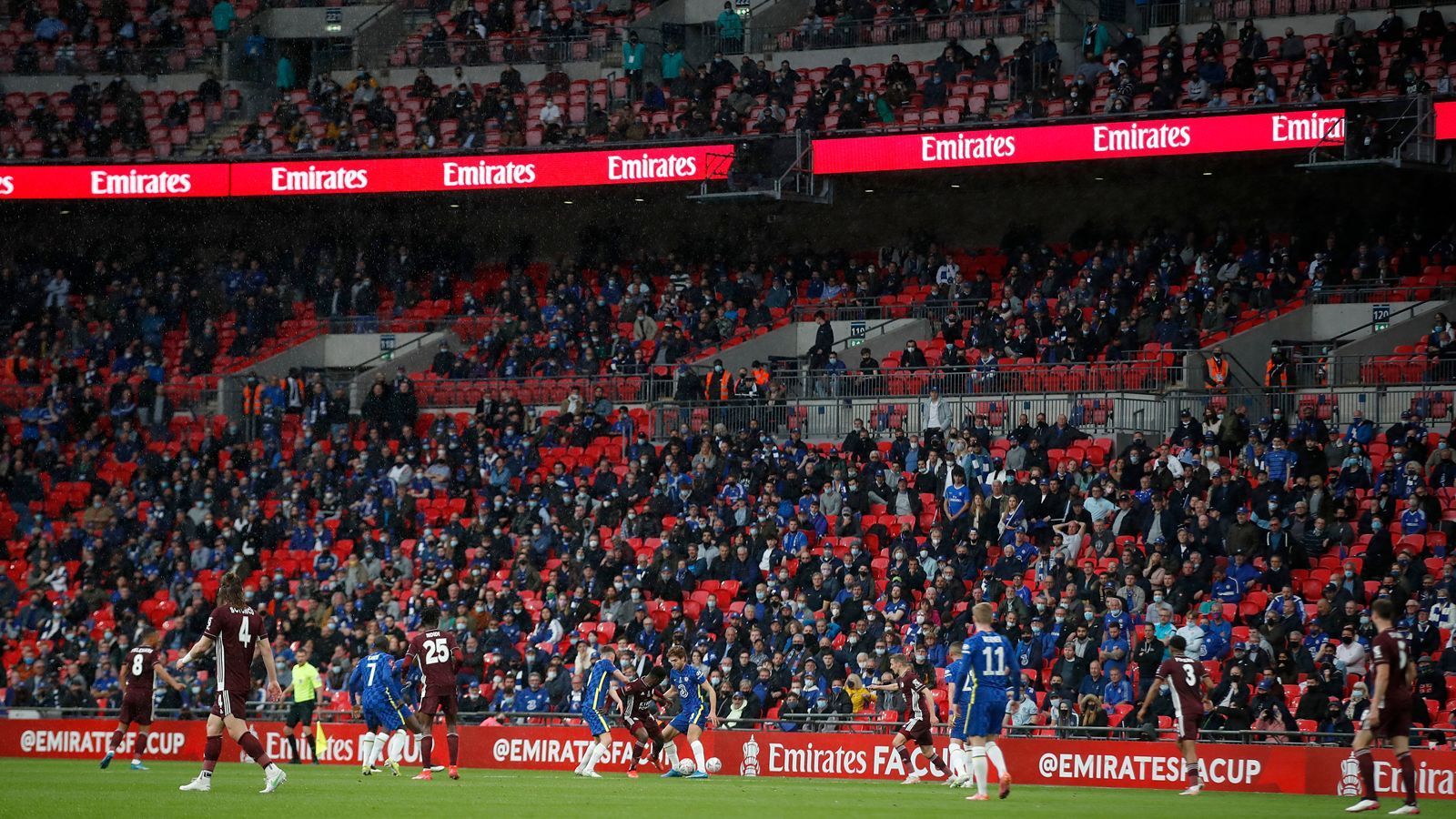 
                <strong>Über 20.000 Fans im Stadion</strong><br>
                Endlich durften wieder tausende Fans ins Stadion und diese machten das FA-Cup-Finale zu einem emotionalen Highlight in dieser wegen der Corona-Pandemie ansonsten von Geisterspielen geprägten Saison 2020/21. 
              