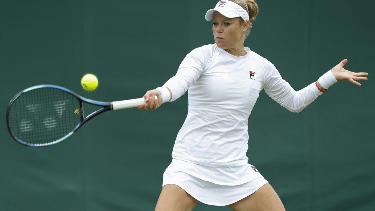 Laura Siegemund bei ihrem Erstrundenauftritt in Wimbledon