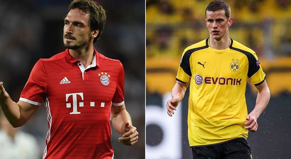 
                <strong>Bayern vs. BVB</strong><br>
                Abwehr: Mats Hummels vs. Sven Bender: Marc Bartra fällt nach dem Anschlag auf den BVB-Bus weiter verletzt aus, Matthias Ginter überzeugte als Innenverteidiger zuletzt kaum. So könnte Thomas Tuchel auf eine Dreierkette mit Sven Bender setzen. Im direkten Vergleich zum Ex-Dortmunder Hummels wäre er aber klar zweiter Sieger. 3:1
              