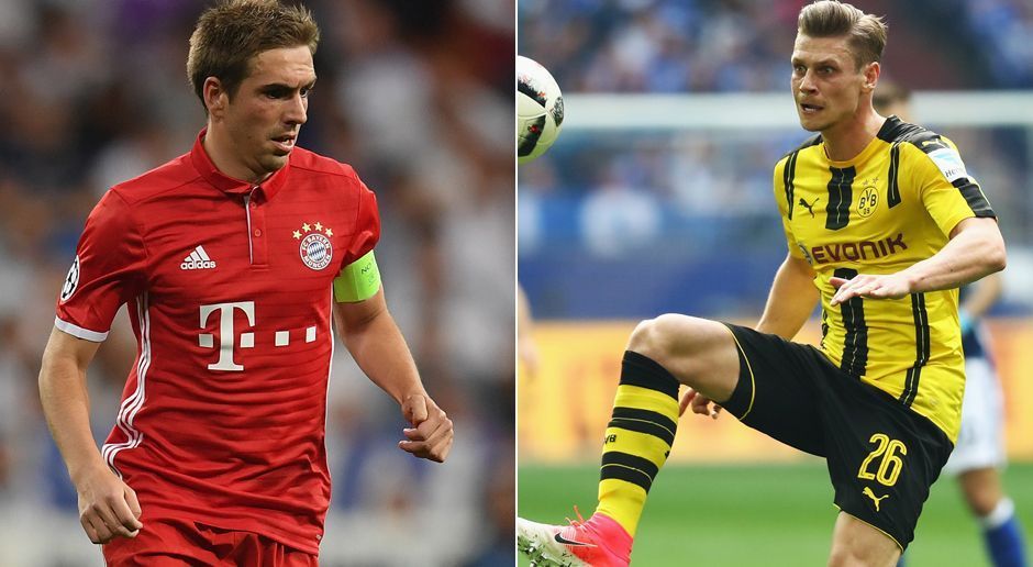 
                <strong>Bayern vs. BVB</strong><br>
                Abwehr: Phillipp Lahm vs. Lukasz Piszczek: Mr. Zuverlässig Philipp Lahm zeigt auch in den letzten Wochen seiner Karriere keine Ermüdungserscheinungen. Piszczek wiederum hat beim BVB einen Rentenvertrag unterschrieben, ist offensiv gefährlicher als sein Gegenüber, zeigte dafür aber defensiv in dieser Saison schon Schwächen. Deshalb: 1:1
              