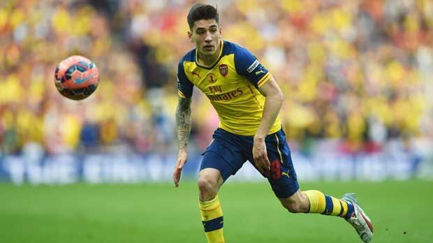 
                <strong>Hector Bellerin (FC Arsenal)</strong><br>
                Hector Bellerin: Der 20 Jahre junge Spanier etabliert sich seit Saisonbeginn als Rechtsverteidiger beim FC Arsenal. Seine ersten Sporen im Fußball verdient sich Bellerin in La Masia von Barcelona. 2011 wechselt er zu Arsenal. Seit 2013 ist er Profi der Gunners.
              