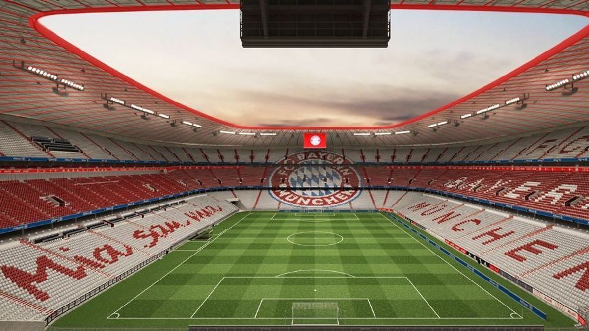 Rot und weiß! Das neue Bayern Stadion