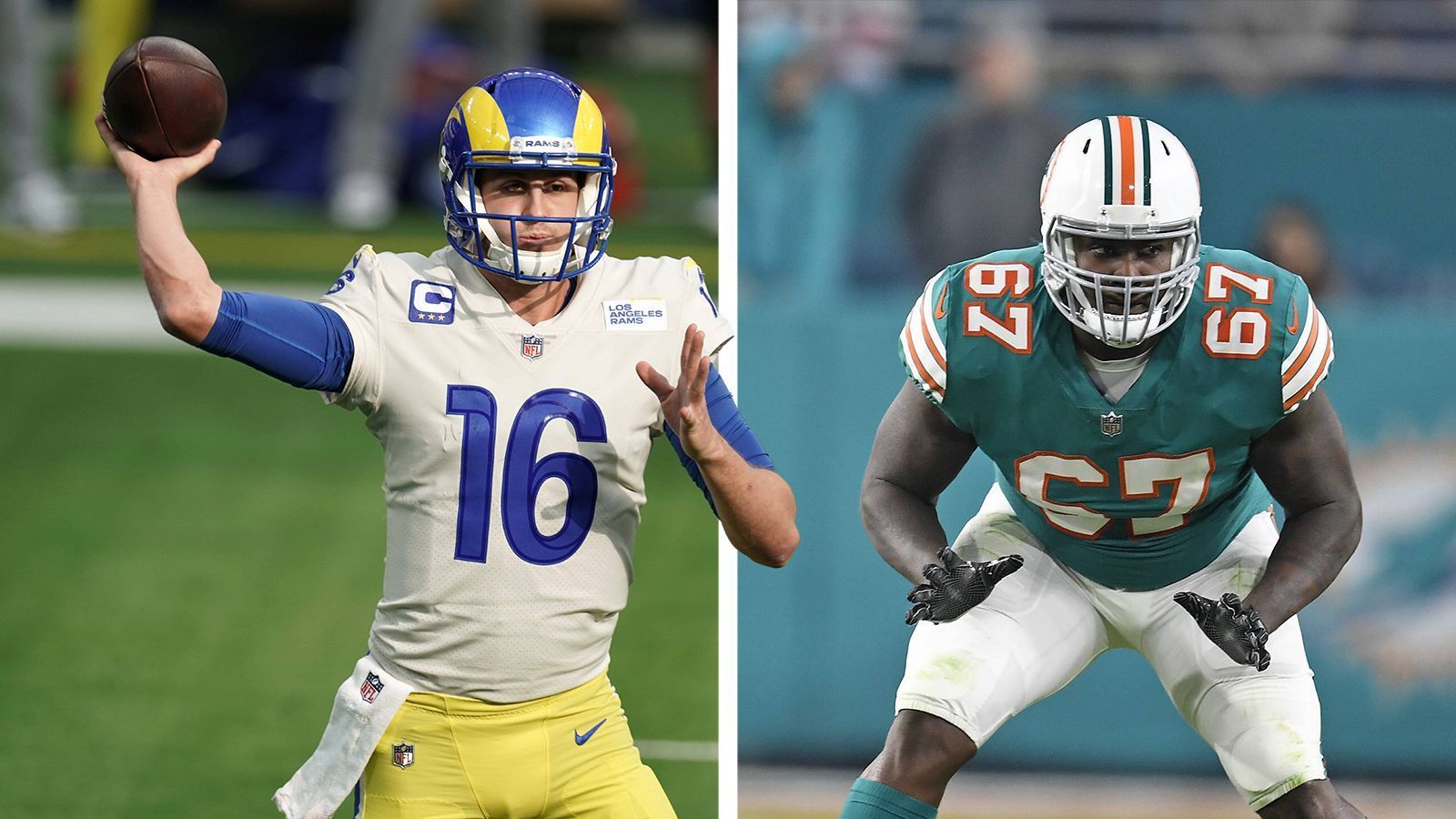 
                <strong>NFL Draft 2016</strong><br>
                &#x2022; Nummer-1-Pick: Quarterback <strong>Jared Goff</strong> – 3x Pro Bowl<br>&#x2022; Nummer-13-Pick: Offensive Tackle <strong>Laremy Tunsil</strong> – 3x Pro Bowl<br>
              