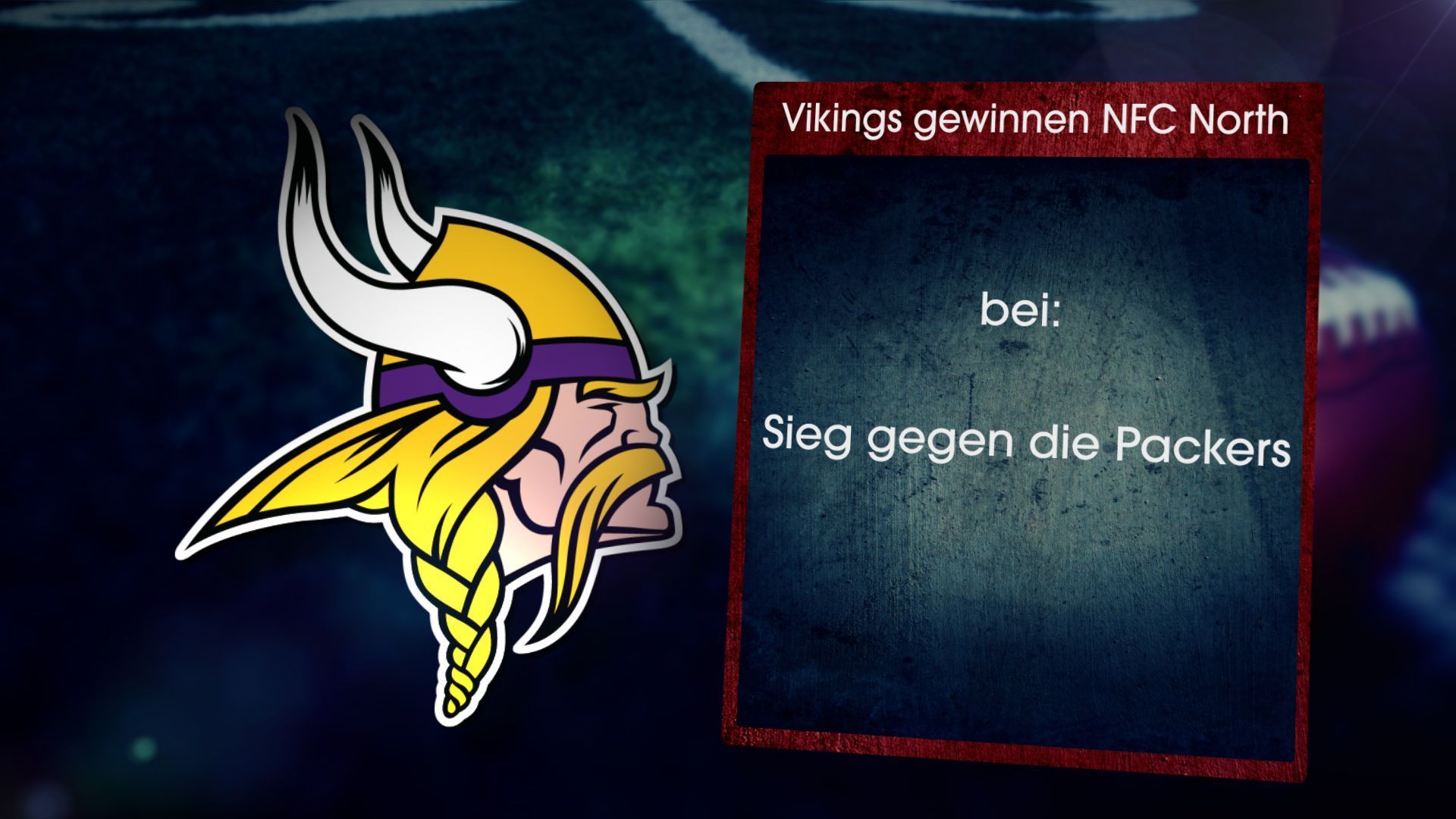 
                <strong>Minnesota Vikings gewinnen NFC North, wenn ..</strong><br>
                
              