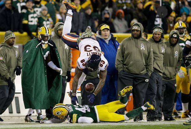 
                <strong>Green Bay Packers - Chicago Bears 55:14</strong><br>
                Die Chicago Bears legen eine Bruchlandung der schlimmsten Sorte hin. Bei den Green Bay Packers geht die Mannschaft aus der Windy City mit 14:55 unter.
              