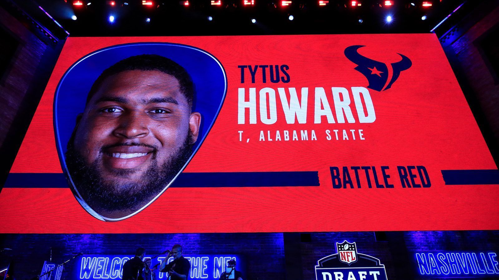 
                <strong>Draft Pick 23: Houston Texans</strong><br>
                Spieler: Tytus Howard Position: TackleCollege: Alabama State
              
