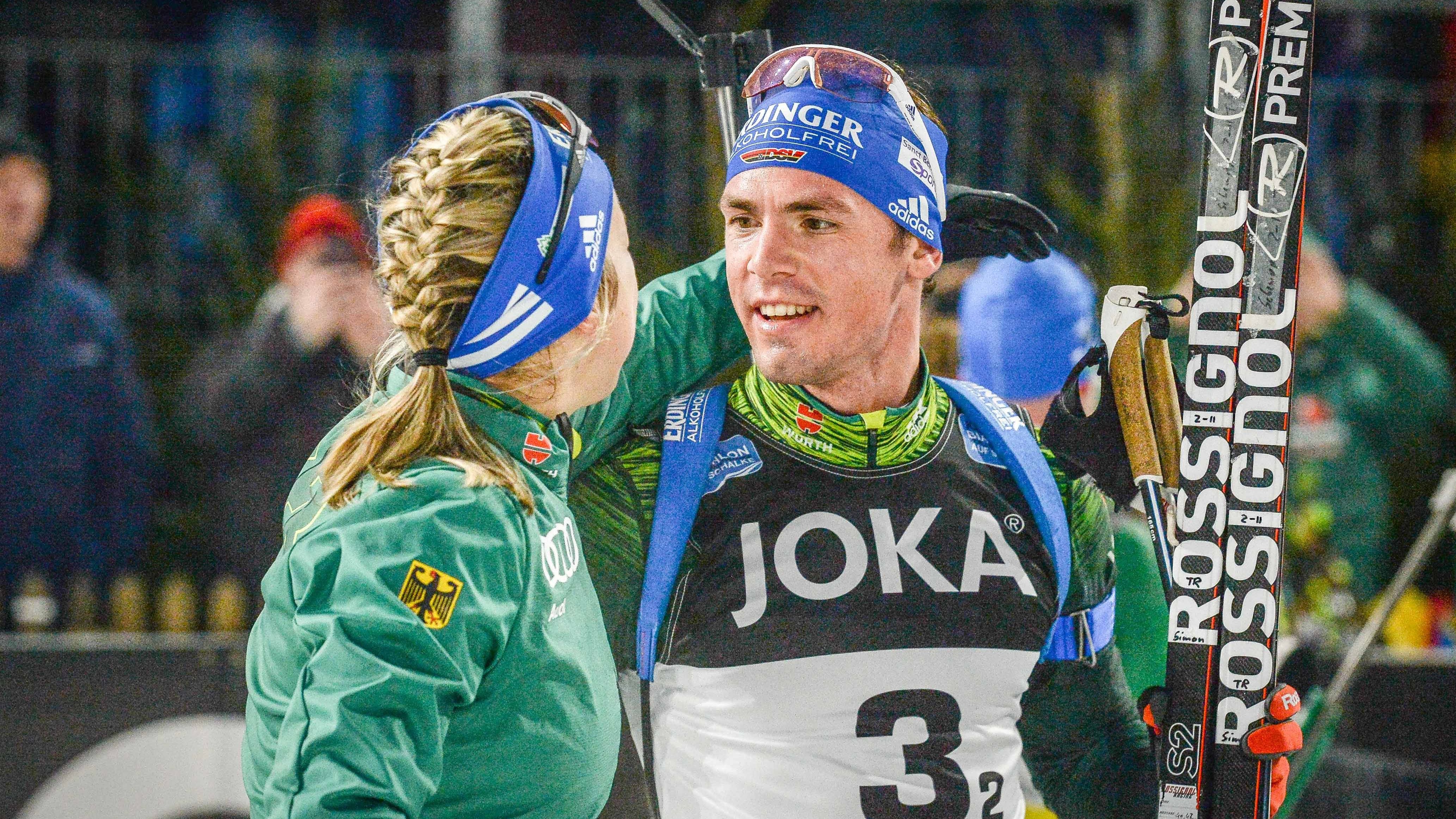 <strong>Simon Schempp und Franziska Preuß<br></strong>Das Traumpaar der deutschen Biathlon-Szene: Simon Schempp und Franziska Preuß. Beide wohnen zusammen in der Wintersport-Ort Ruhpolding.