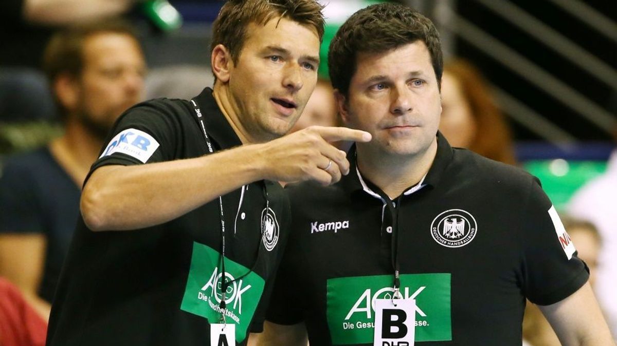 EM-Kader nominiert: Prokop (l.) und Co-Trainer Haase