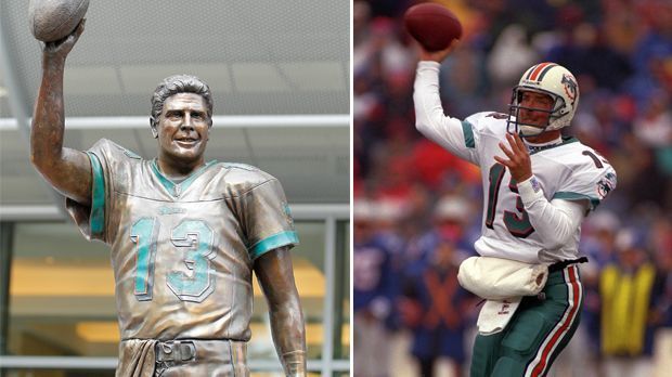 
                <strong>Dan Marino</strong><br>
                Dan Marino (Sun Life Stadium, Miami): Dan Marino spielte von 1983 bis 1999 für die Miami Dolphins und konnte während dieser Zeit mehrere NFL-Rekorde aufstellen. Wie Unitas zählt Marino zu den besten Quarterbacks der NFL-Geschichte - und das, obwohl er nie den Super Bowl gewinnen konnte. Seine Statue wurde im Jahr 2000 errichtet. 
              