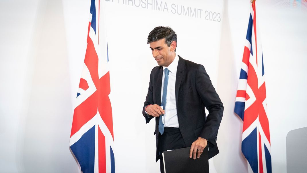 Der britische Premierminister Rishi Sunak beim G7-Gipfel in Japan