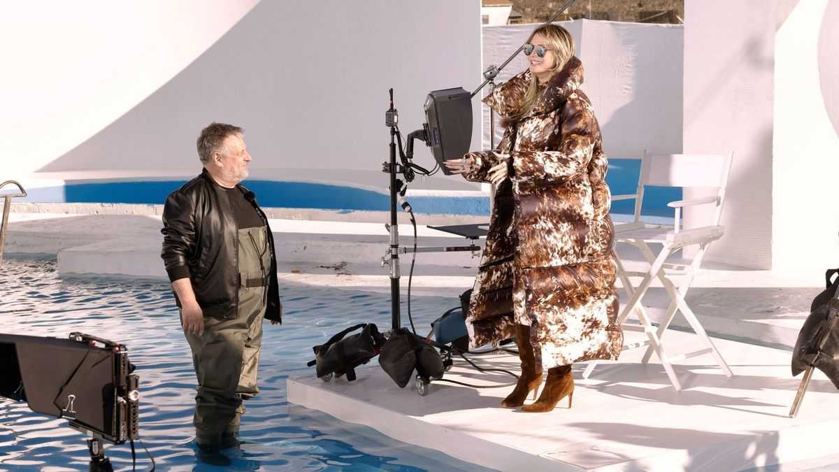 Heidi Klum am Set von Germany's Next Topmodel 2024.