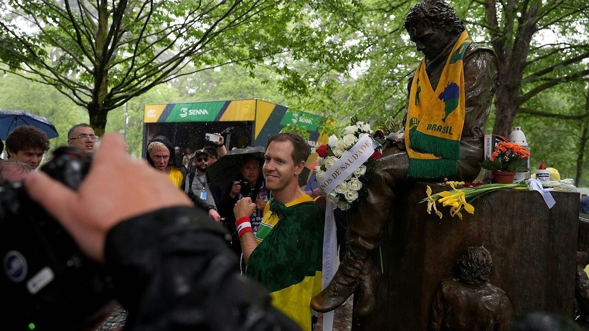 Die Laufgruppe kam an der Senna-Statue zusammen