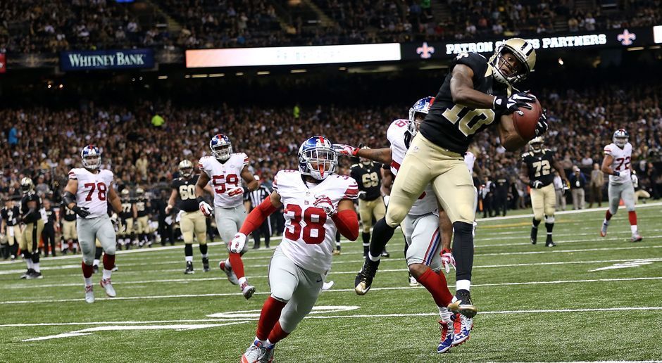 
                <strong>New York Giants at New Orleans Saints  </strong><br>
                Beim Spiel der New Orleans Saints gegen die New York Giants (52:49) kommt es bei beiden Teams zusammengerechnet zu 13 Touchdown-Pässen - so viel wie noch nie zuvor in einem Spiel der Regular Season in der NFL.
              