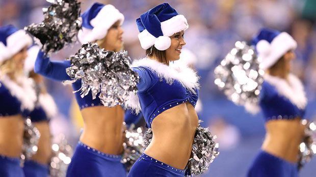 
                <strong>Heiße Einblicke - die Cheerleader der NFL</strong><br>
                So macht Weihnachten doch Spaß: Die Cheerleaders der Indianapolis Colts in knappen Weihnachts-Outfits
              
