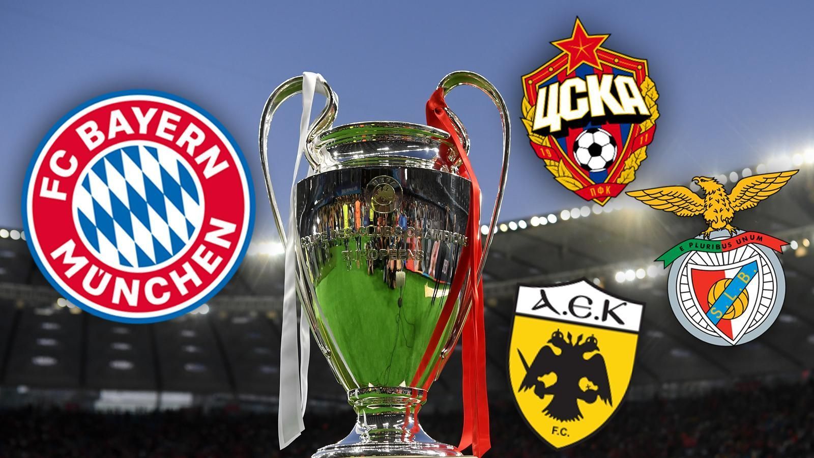 
                <strong>FC Bayern München: Mögliche leichte Gruppe</strong><br>
                Deutlich leichter wäre eine Gruppe mit Benfica Lissabon (Lostopf 2) ZSKA Moskau (Lostopf 3) und AEK Athen (Lostopf 4).
              