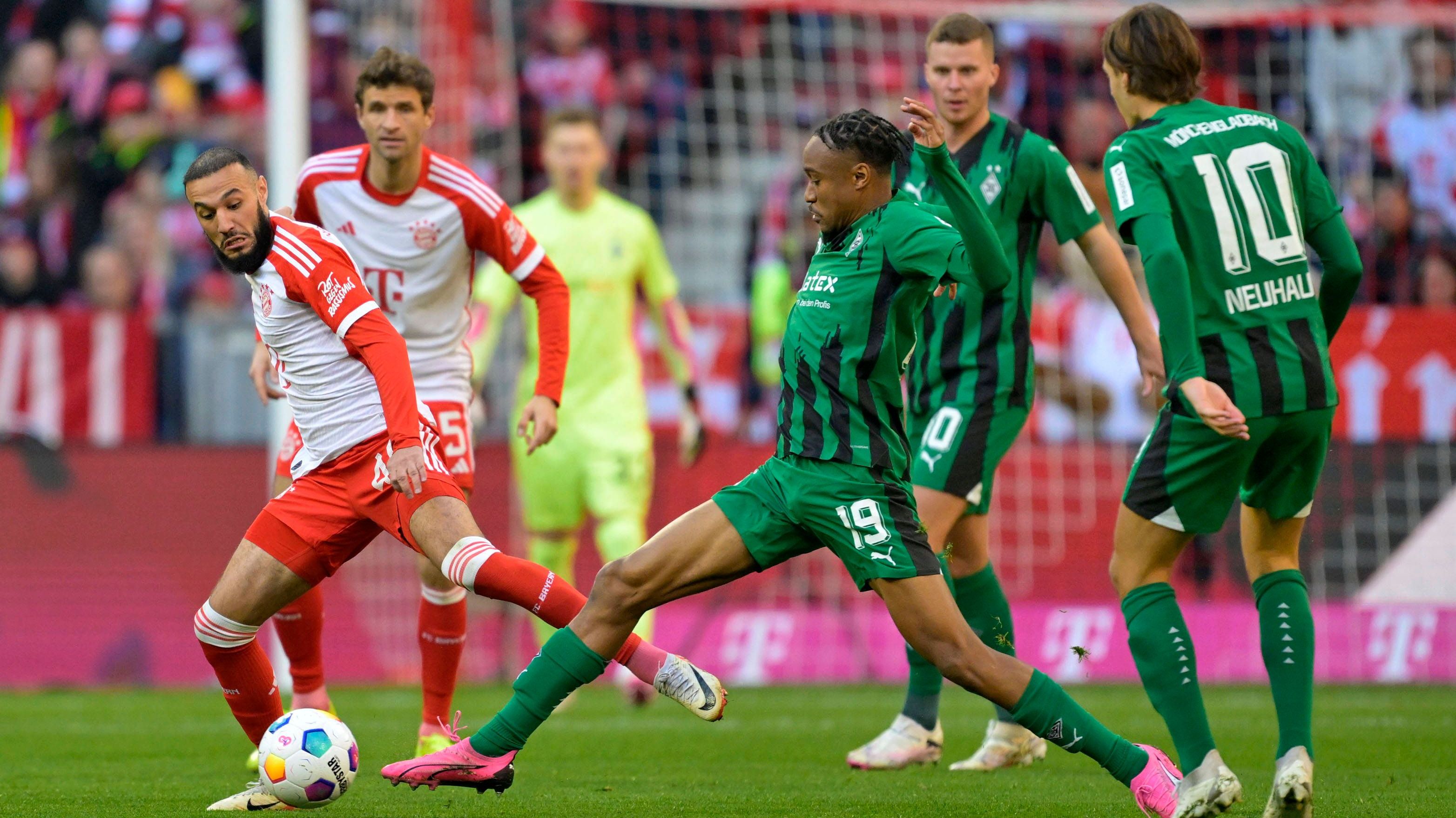 <strong>Noussair Mazraoui</strong><br>Der Marokkaner steht nach seiner Rückkehr vom Afrika-Cup bereits in der Startelf. Von Müdigkeit ist aber zunächst wenig zu sehen, kurbelt nach vorne an und klärt hinten in höchster Not (45.). Geht nach einer Stunde erschöpft vom Platz, als Boey ihn ersetzt. <strong><em>ran</em>-Note: 3</strong>