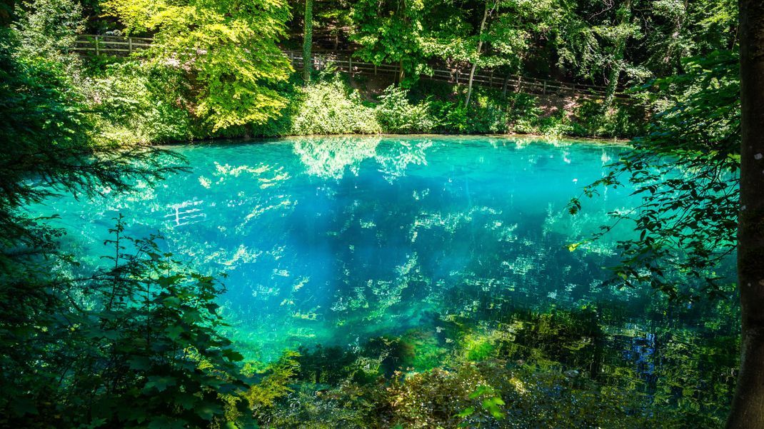  Bis voraussichtlich 2028 ist die Touristenattraktion "Blautopf" wegen Bauarbeiten für Besucher gesperrt.