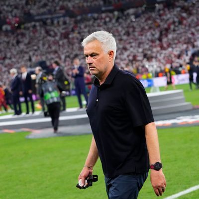 Roms Startrainer Jose Mourinho nach dem verlorenen Europa-League-Finale