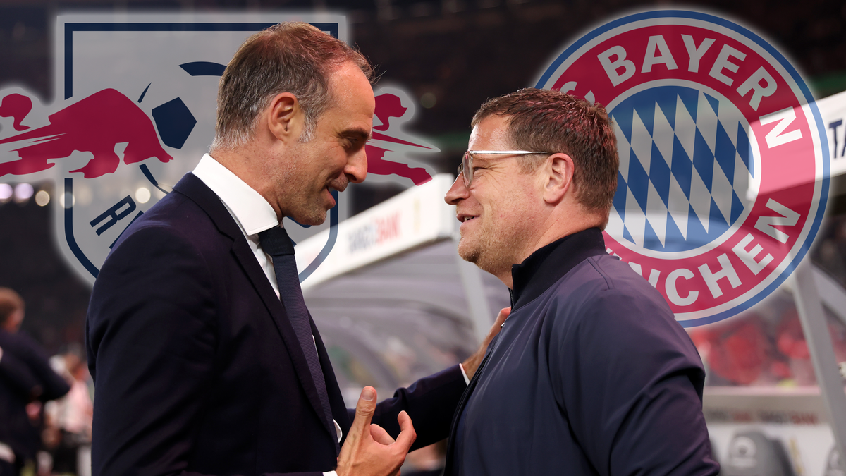 Oliver Mintzlaff (Bayern München) und Max Eberl (RB Leipzig)