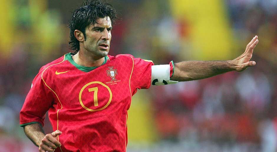 
                <strong>Luis Figo</strong><br>
                Luis Figo (Portugal): War der Leader der sogenannten "goldenen Generation" der Portugiesen. Verpasste aber stets den großen Wurf, wurde bei der Heim-EM 2004 im Finale von Otto Rehhagels Griechen gestoppt.
              