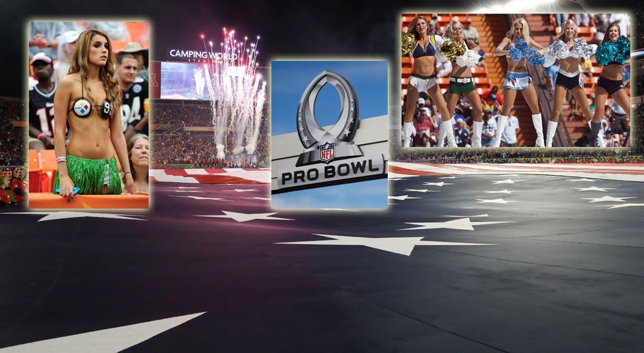
                <strong>Unsere Offense beim Pro Bowl 2018</strong><br>
                Der Pro Bowl hat eine Menge zu bieten: neben leichtbekleideten Frauen auf der Tribüne (kl. Foto, li.) und leichtbekleideten Cheerleaders im Innenraum (kl. Foto, re.) auch die größten Stars der NFL unter den Nicht-Super-Bowl-Teilnehmern auf dem Rasen. Über die Spieler, die am 28. Januar 2018 im Camping World Stadium von Orlando auflaufen dürfen, entscheiden die Fans in einem Online-Voting. ran.de hat bereits eine schlagkräftige Truppe zusammengestellt. Hier ist die Offense unseres Pro-Bowl-Teams 2018.
              