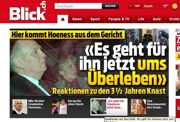 
                <strong>Blick (Schweiz)</strong><br>
                Die schweizer Zeitung "Blick" titelt: "Es geht für ihn jetzt ums Überleben".
              