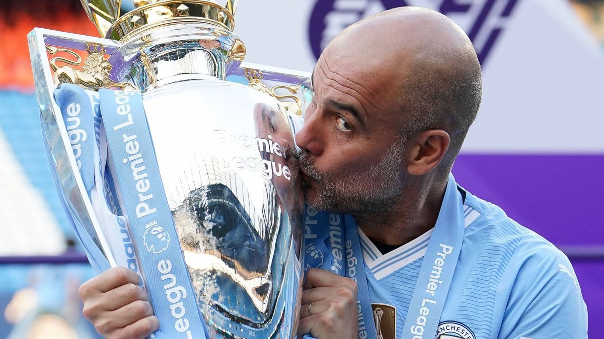 File photo dated 19 05 24 of Manchester City manager Pep Guardiola. Manchester City manager Pep Guardiola has signed a new two-year contract, the Premier League champions have announced. Issue date...