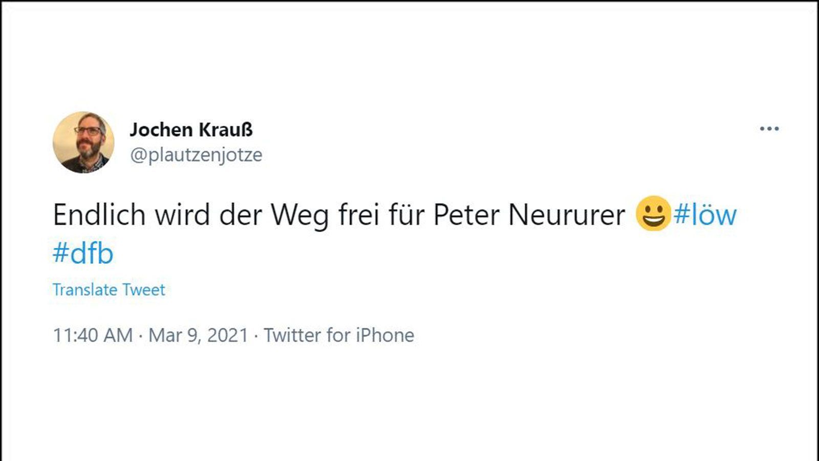 
                <strong>Die Netzreaktionen zum Löw-Rücktritt</strong><br>
                Dieser User hat schon mal einen Nachfolger ins Visier genommen.
              