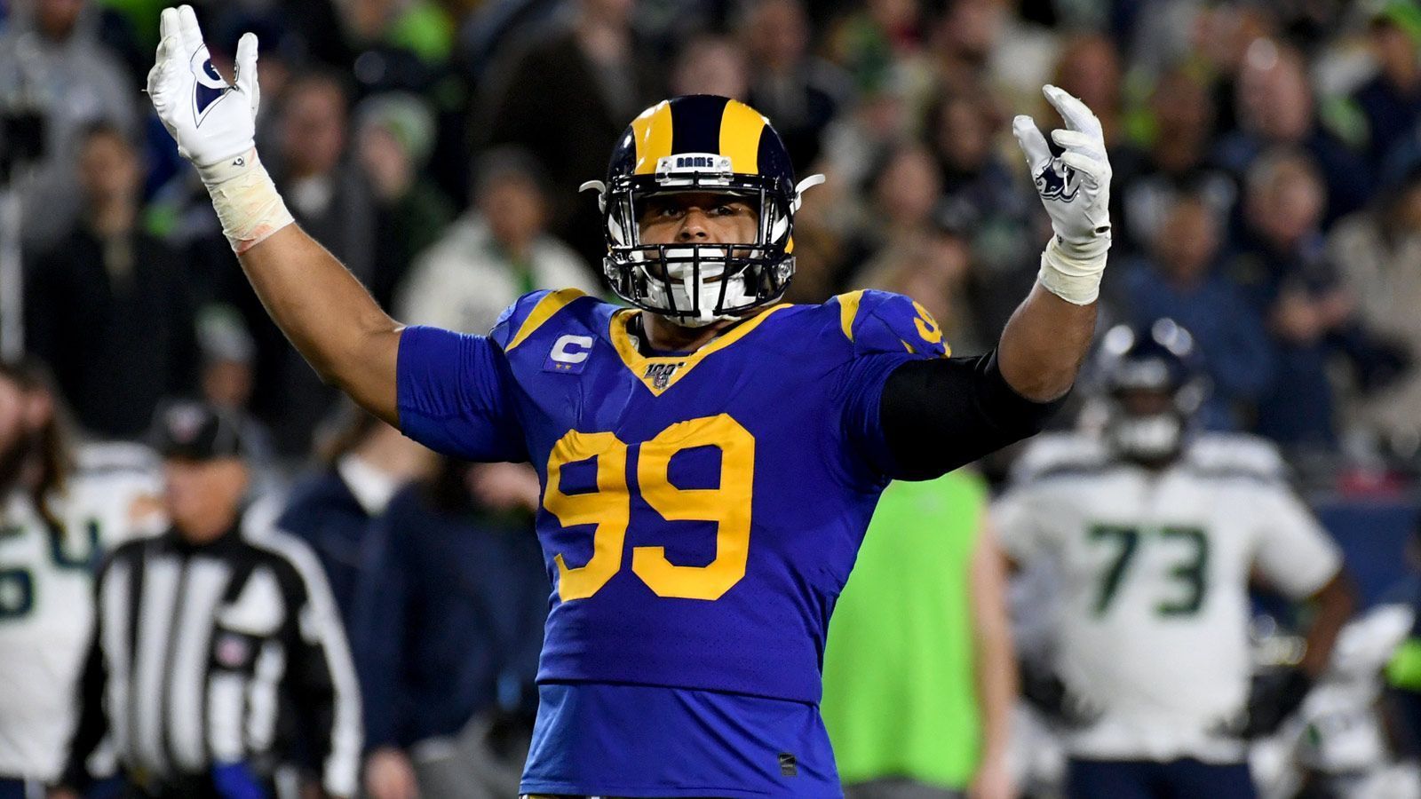 
                <strong>Los Angeles Rams</strong><br>
                Overall Ratings:Aaron Donald – 99 - Jalen Ramsey – 94 - Cooper Kupp – 89 - Andrew Whitworth – 88 - Robert Woods – 87 - Johnny Hekker – 86 - Johnny Hekker - 86 - John Johnson III – 84 - Tyler Higbee – 83 - Michael Brockers – 82
              