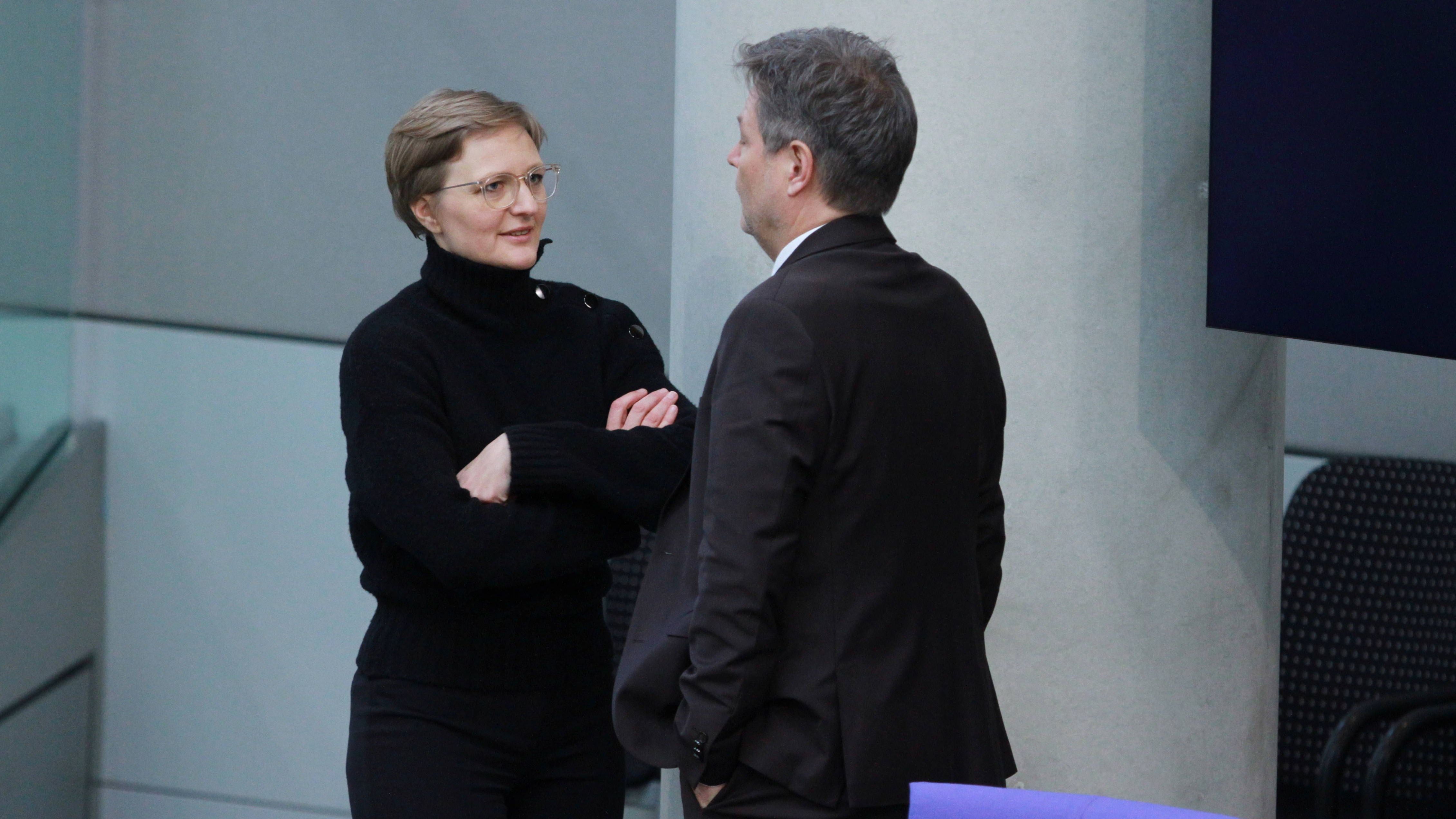 Die Grüne Staatssekretärin Franziska Brantner mit Bundeswirtschaftsminister Robert Habeck.