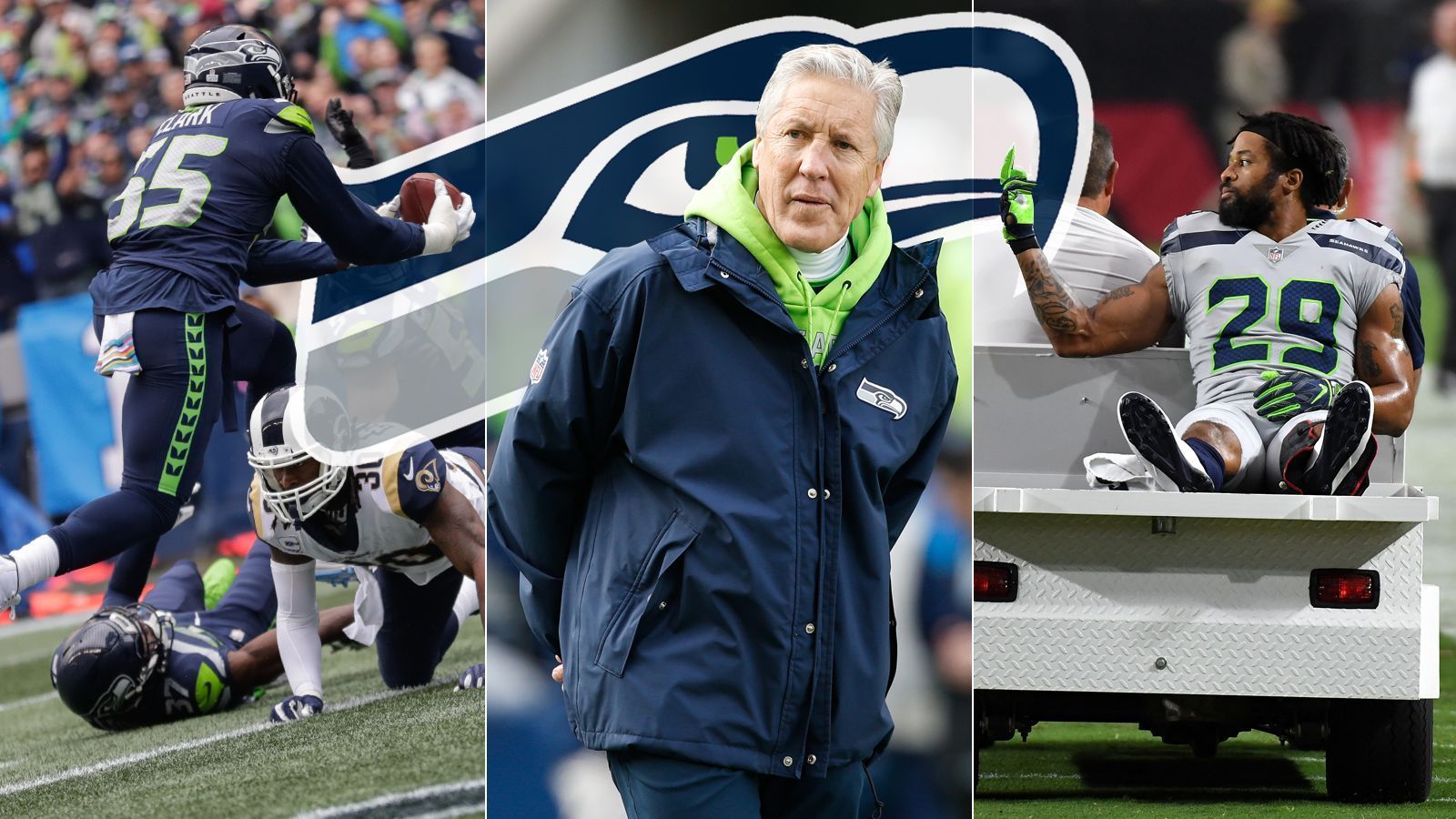 
                <strong>Das sind die Free Agents der Seattle Seahawks 2019</strong><br>
                Nach dem großen Umbruch von 2018 ist die Free-Agent-Situation der Seattle Seahawks 2019 etwas entspannter. Dennoch stehen wichtige Entscheidungen an. Während der Dauerzoff mit Ex-Leistungsträger Earl Thomas wohl ein Ende findet, dürfte einem anderen Defensiven der große Zahltag winken. ran.de stellt die wichtigsten Spieler der Seahawks vor, die noch ohne Vertrag für 2019 dastehen.
              